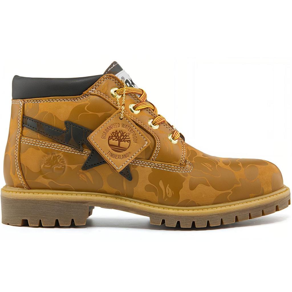 Timberland X Bape Nelson Премиальные Водонепроницаемые Ботинки Chukka 'Пшеница и Шоколад' A2QBXW