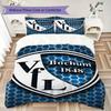 Постельное белье с узором VfL Bochum 1848 Комплект одеял Покрывало Наволочка Домашний Декор Подарок на День Рождения (1 пододеяльник + 2 наволочки без наполнителя)98