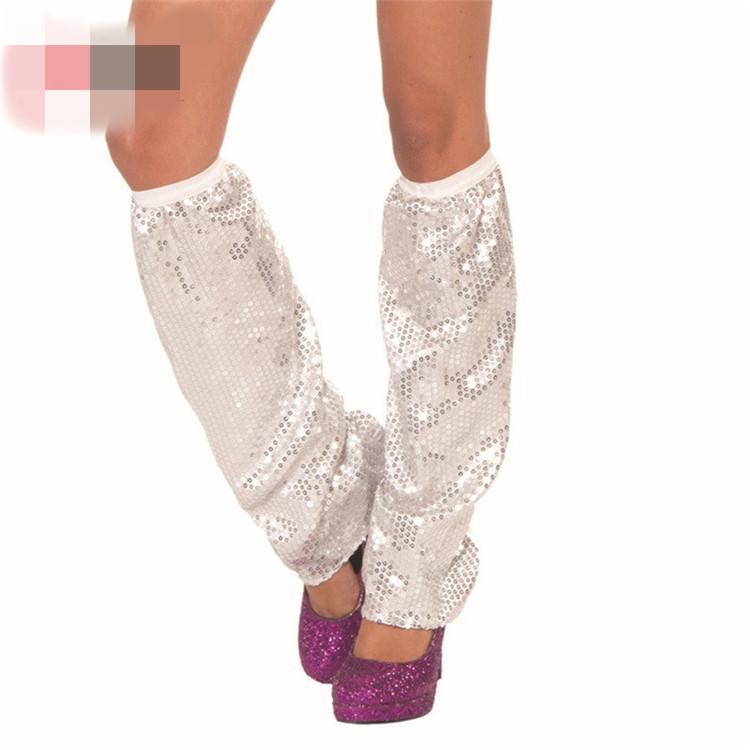 Mardi Gras Sequins Long Leg Socks Elastic Cuffs Leg Warmers Glitter Legwamers Costume Trendy Leg Sleeve Gifts