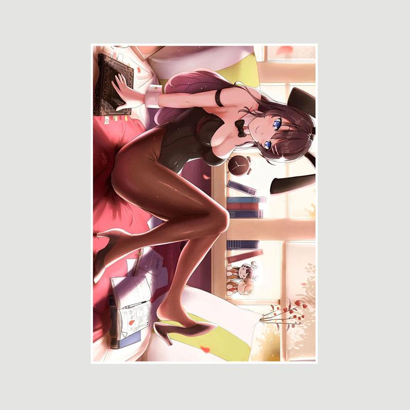 Домашний декор Картина Милая маленькая Лоли Аниме Девушка Плакат Милая Лолита Манга Фигурка Белые бумажные постеры и принты Бар Спальня Украшения Фреска