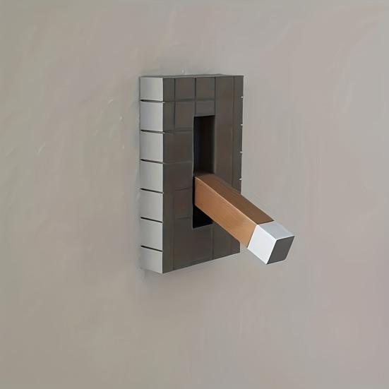 Забавный настенный выключатель, крышка, креативная форма, строительный блок, простая установка, 3D