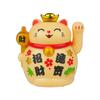 Solar Powered Lucky Cat Car Ornament Cartoon Wealth & Prosperity Cat Doll Auto Dashboard Decoration Cute Waving Car Accessories