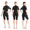 OUZO 3mm Womens Shorty Wetsuit Snorkeling Diving Surfing Warmth UV Protection Black