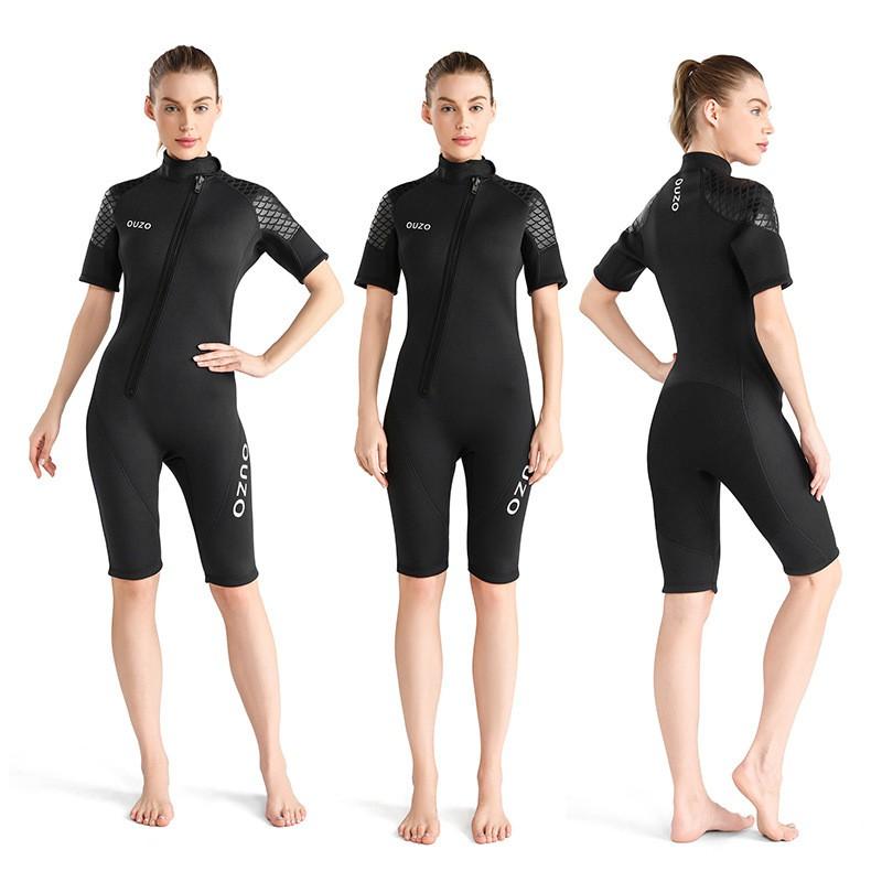 Womens 3mm Neoprene Shorty Wetsuit Snorkeling Swimming Surfing Warmth UV Protection