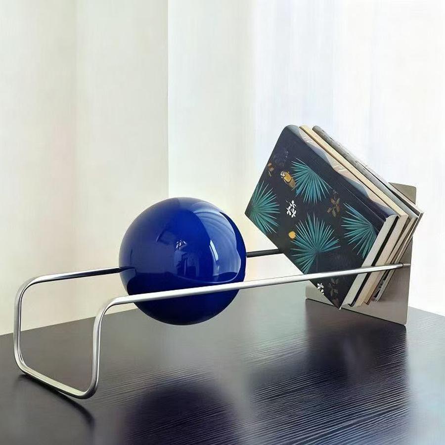 Desktop Bookshelf Book Holder Spherical Office Storage Rack Desktop Storage Rack Desktop Ornament Organizer