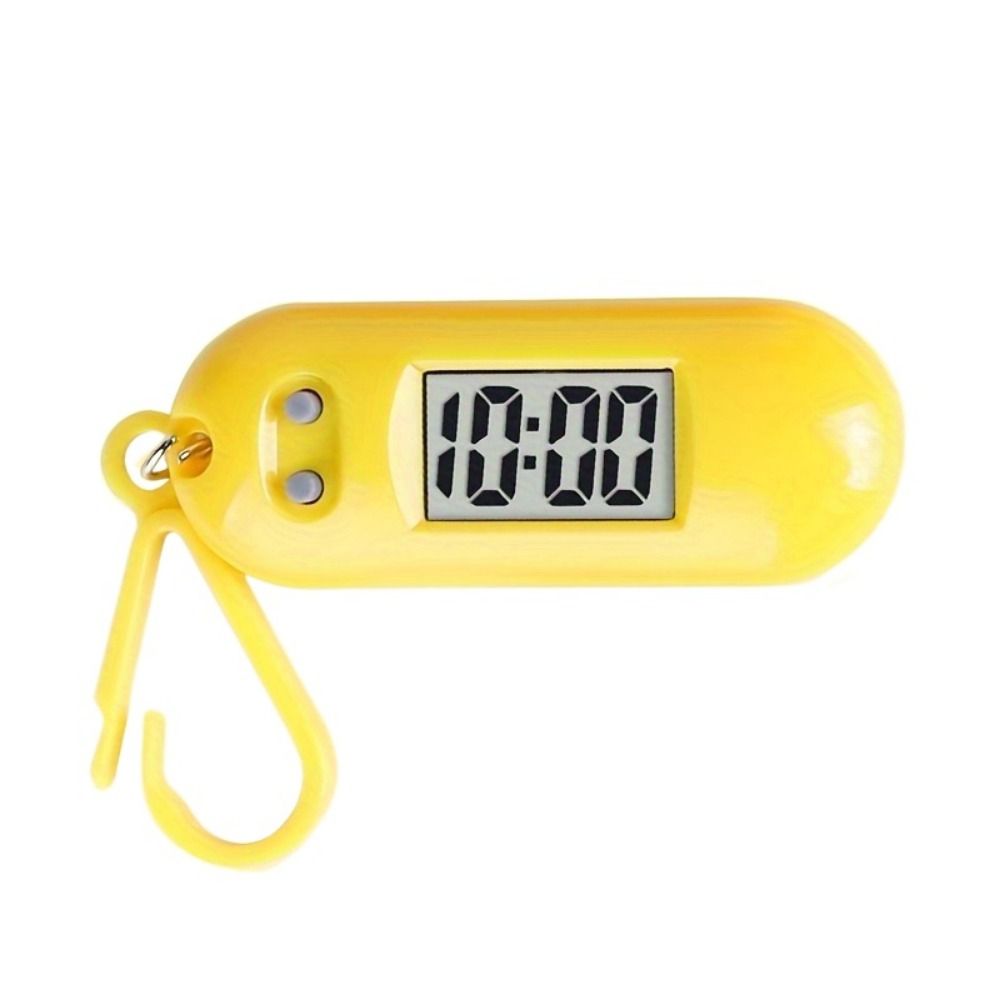 Table Time Display Electronic Watch Keyring Oval Watch Mini LED Digital Clock Quiet Test