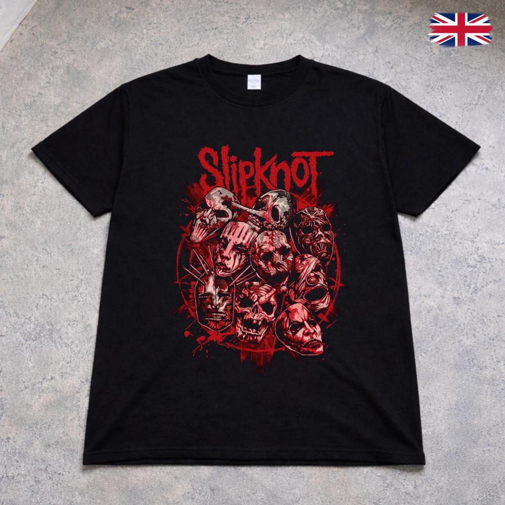 Футболка Slipknot Маска Черепа Хэви-метал Группа Хоррор Графическая Футболка