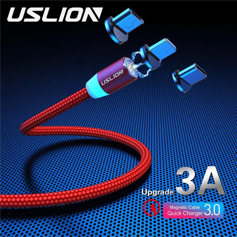 Magnetic Cable Quick Charge 3A USB Type C Cables 1m Wire Mobile Phone Fast Charging Data Cord