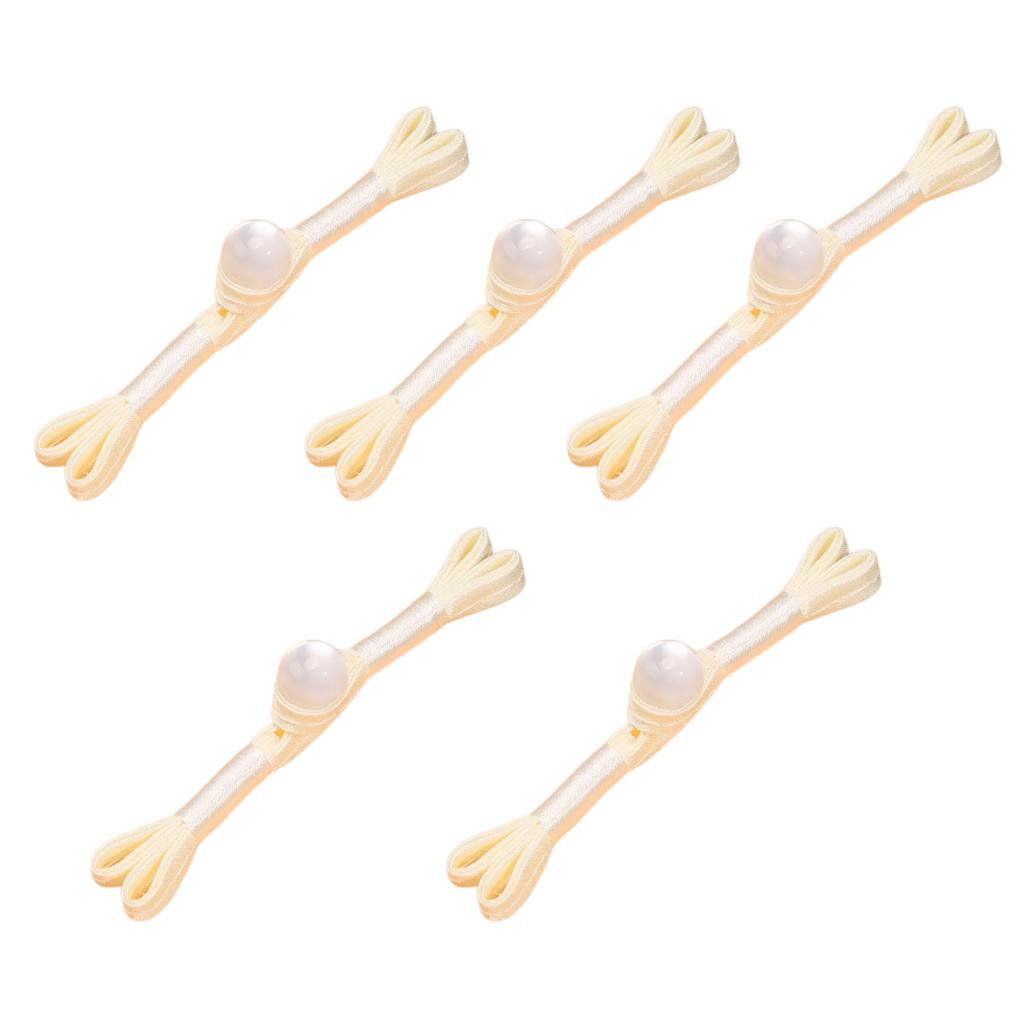 5PCS Chinese Cheongsam Buttons Traditional Costume Ornament Closure Buttons for Sewing Sweater Cardigan Evening Gowns