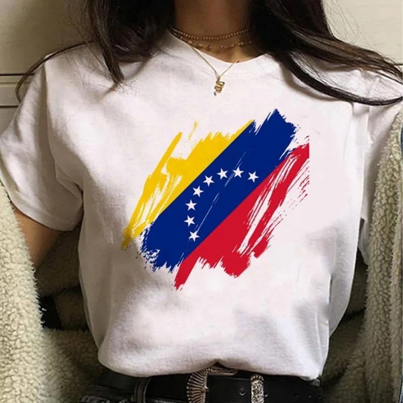 Venezuela T Shirt Women Harajuku Comic Designer Tshirt Female Anime Manga Designer Clothing Harajuku Shirts for Women Clothes