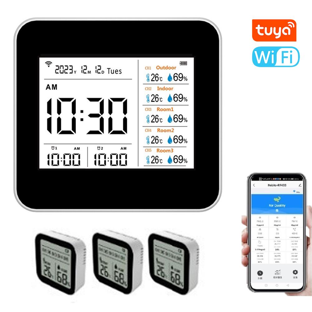 13 In 1 Tuya WIFI Intelligent Thermometer Hygrometer Indoor Accurate Temperature Humidity Gauge