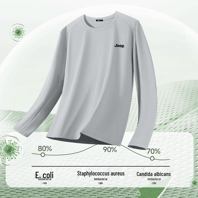 JEEP Men's Quick-Dry Long Sleeve Sun Protection Sport T-Shirt