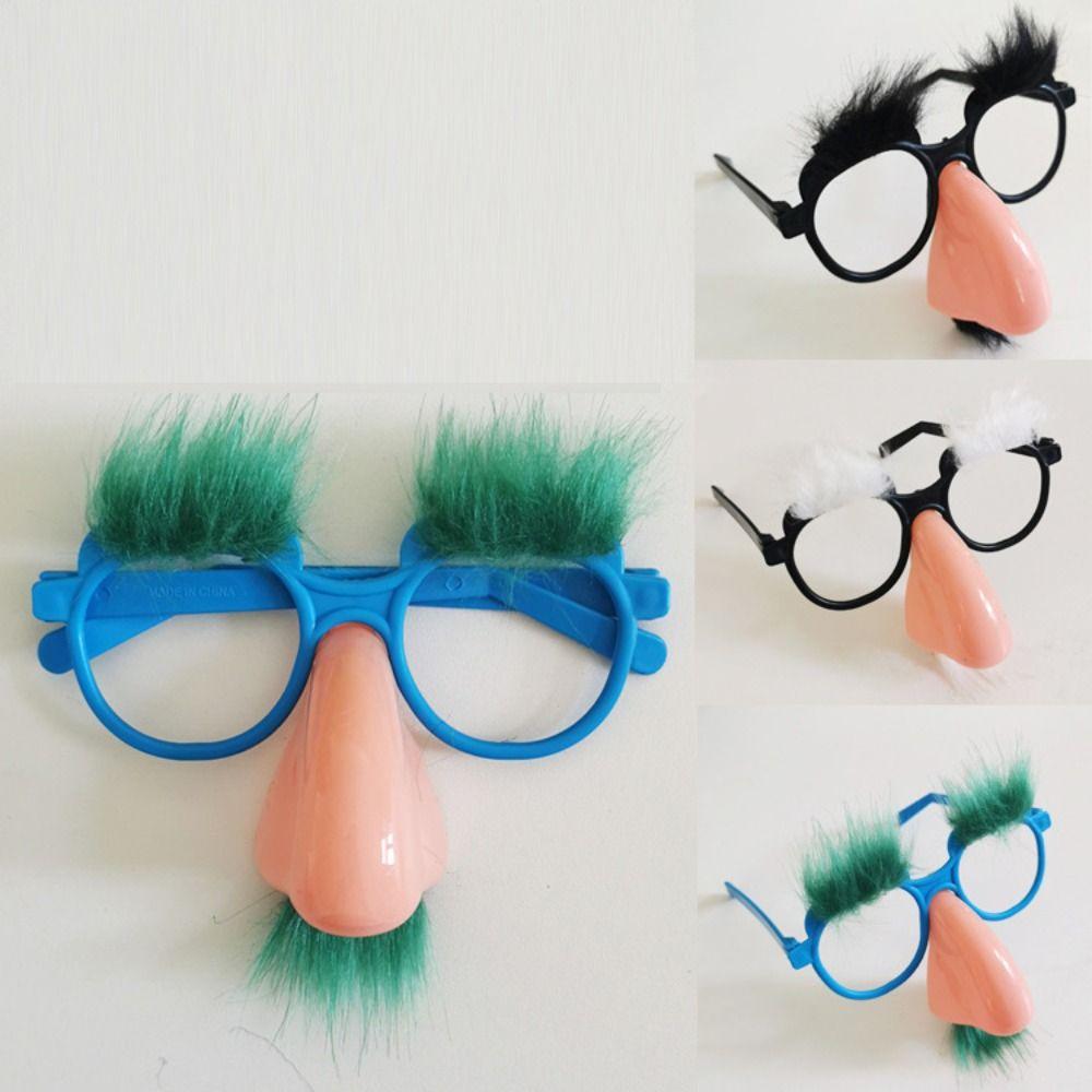 Очки-трюки Очки с большим носом Черная борода Очки-трюки с большим носом Фестивальные принадлежности