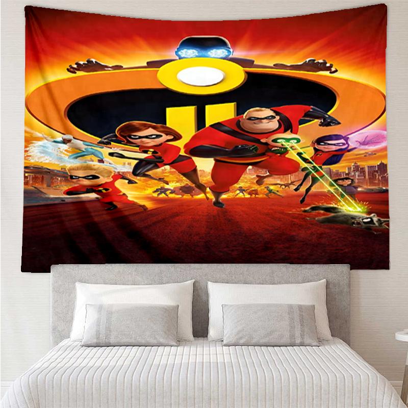The Incredibles Print Tapestry, Backdrop, Easy Setup, Ideal for Bedroom, Office & Living Room, with Aesthetic Wall Hanging Decor.
