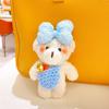 Furry Bear Plush Toys Pendant Bag Accessories Soft Plush Bear Toy Bowknot Bear Keychain  Gift