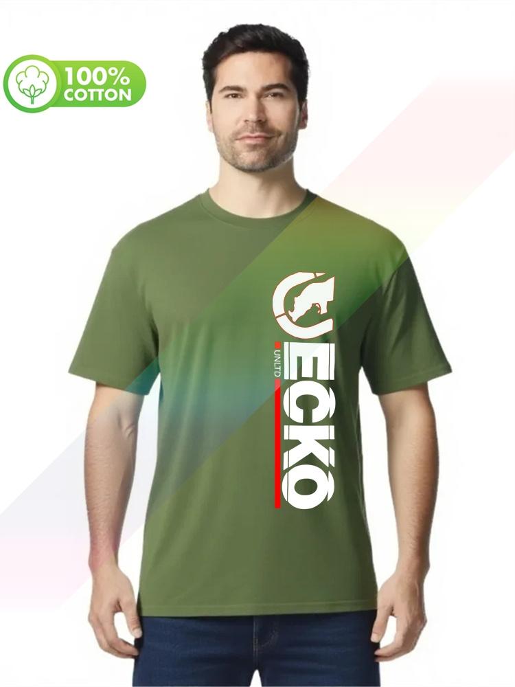 100% Cotton Round Neck Heavy Weight Men's T-shirt Ecko_unltd Novelty Short Sleeve O Neck Cotton Casual T-shirt S-xxxl Tops Tees