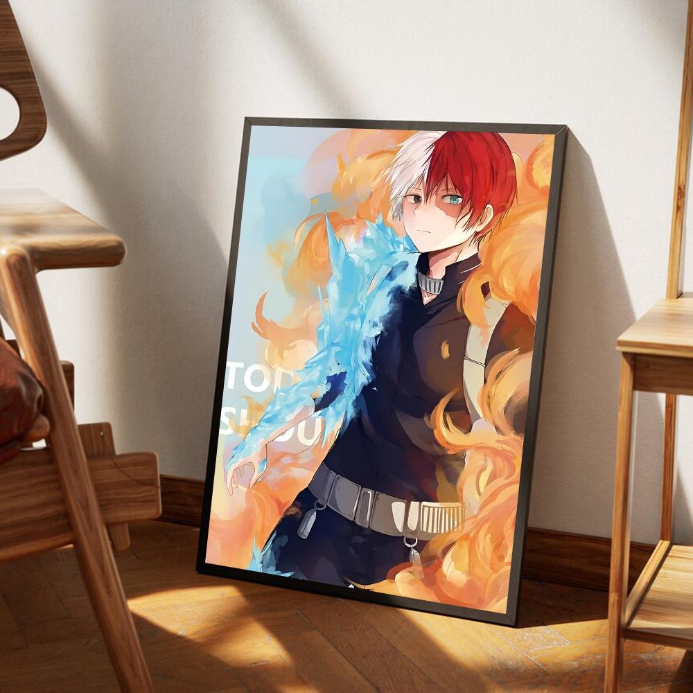Hero Academia todoroki shouto Винтажные постеры Липкие печатные издания Постеры Художественные работы Постеры Наклейки на стену