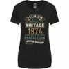 Женская футболка Premium Vintage 51-й день рождения 1974 г. Широкий крой