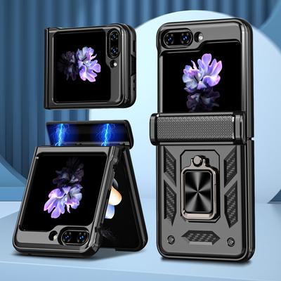 Для Samsung Flip 5 5G закаленное стекло пленка шарнирный бронированный чехол для Samsung Galaxy Z Flip 5 Flip5 Zflip5 телефон аксессуары кольцо чехол