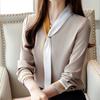 Women Tops Blouse Vintage Long Sleeve Shirt Chiffon Top White Shirt