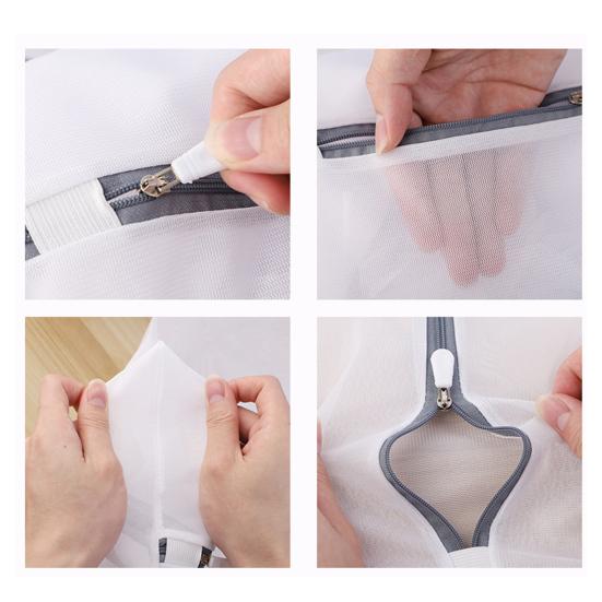 4 шт./компл. сетчатые мешки для белья, устойчивые к ржавчине, застежка-молния, сотовые мешки для белья, органайзер для стирки и сушки