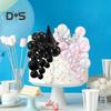 42Pcs Witch Theme Party Supplies Mini Balloons Cake Topper Fantasy Balls Silver Crown Black Witch Hat Set for Birthday Party