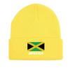Флаг Ямайки Зимняя вязаная шапка Beanie, патриотическая шапка-череп, эластичная манжета, стильный головной убор, вязаная шапка Beanie