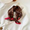 3 однотонных сатиновых шарфа-крепа шелковых высококачественных универсальных маленький квадратный шарф с вишнями летний литературный маленький шелковый шарф квадратный шарф женский