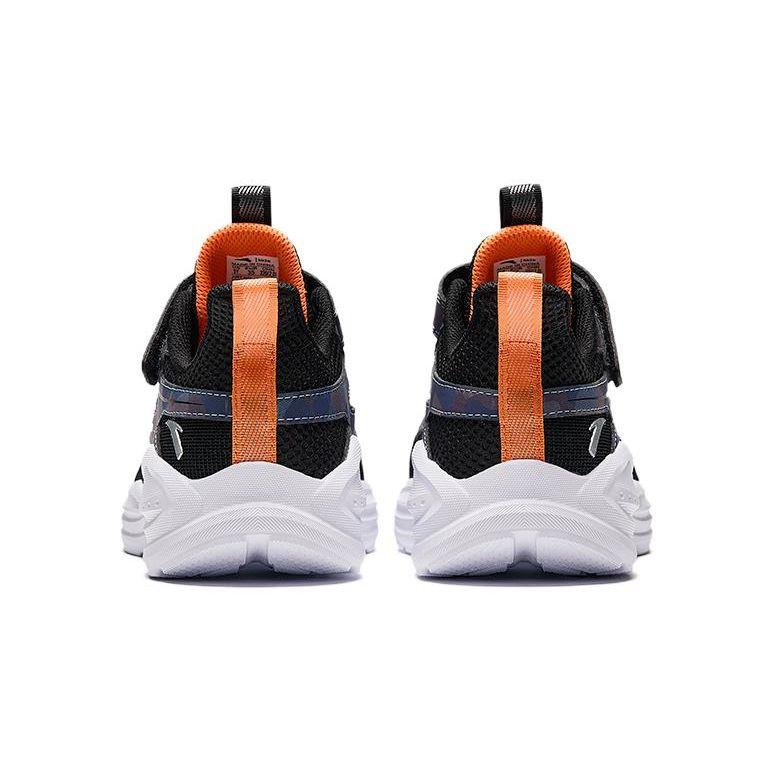Anta Детские удобные легкие амортизирующие износостойкие кроссовки с низким верхом для бега детские кроссовки черного и оранжевого цвета A312425506-5