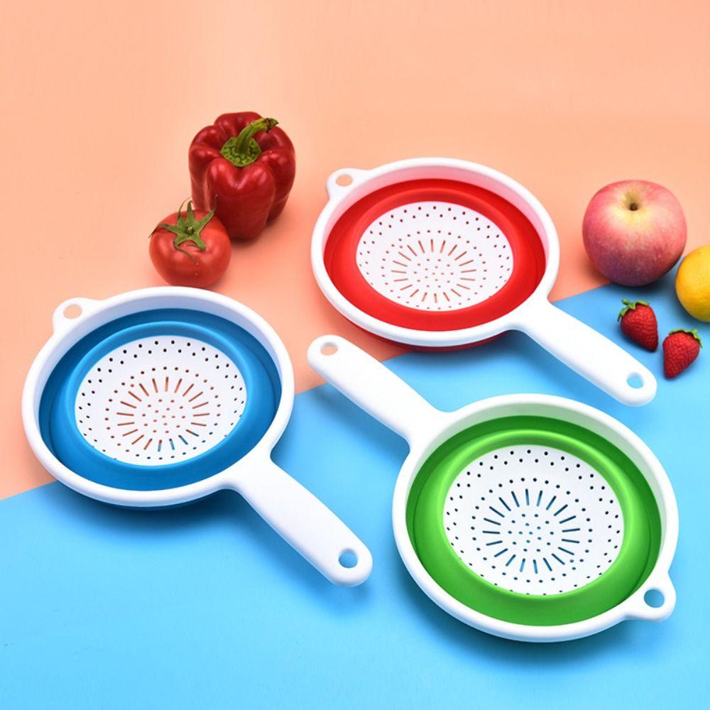 Складной таз для мытья овощей, компактный, для фруктов, складной дуршлаг, бытовой