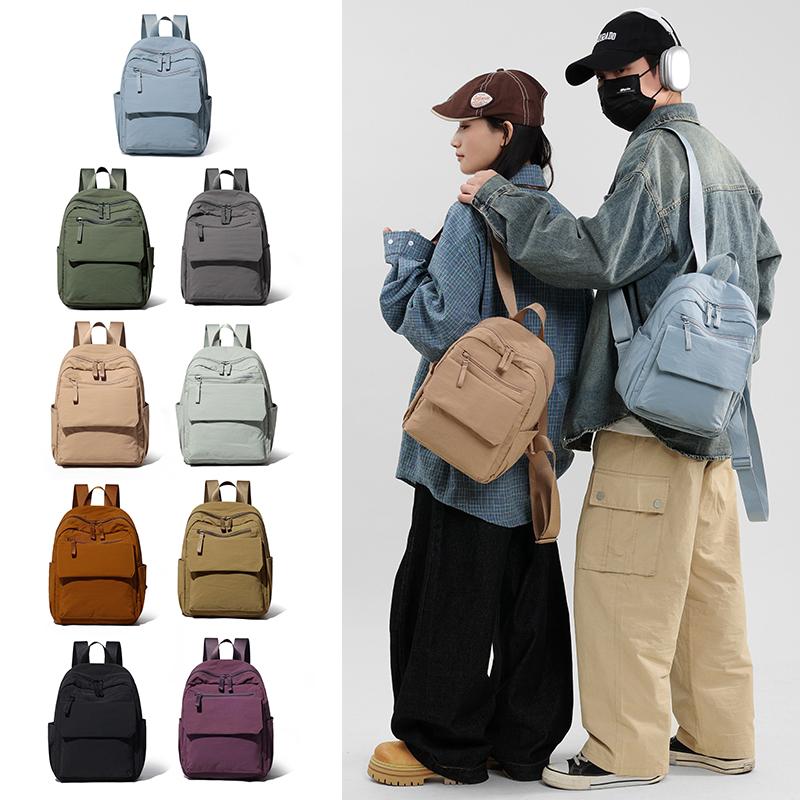 Мужской многофункциональный рюкзак, женская однотонная сумка через плечо, нейлоновый школьный ранец