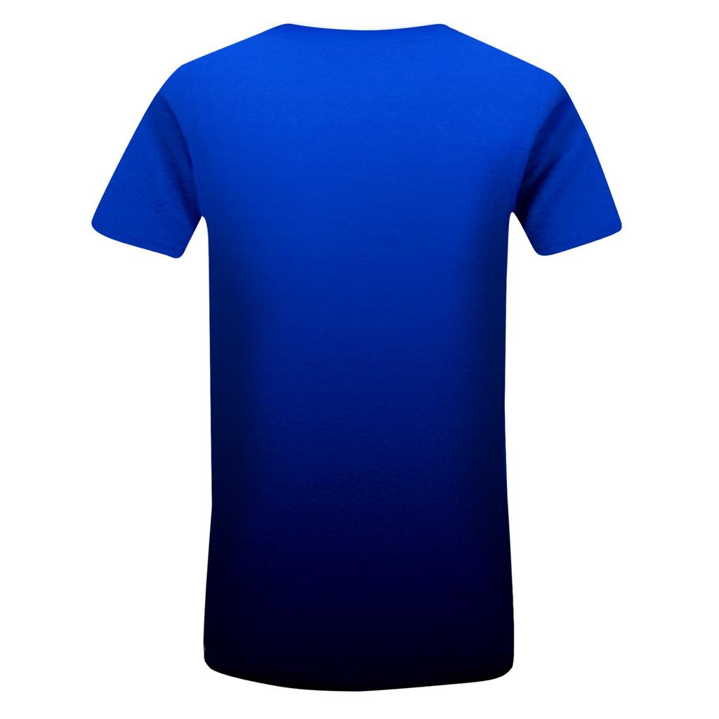 Fashion Plus Size Women's Casual Short Sleeve Round Neck Gradient Print T-shirt With Pockets