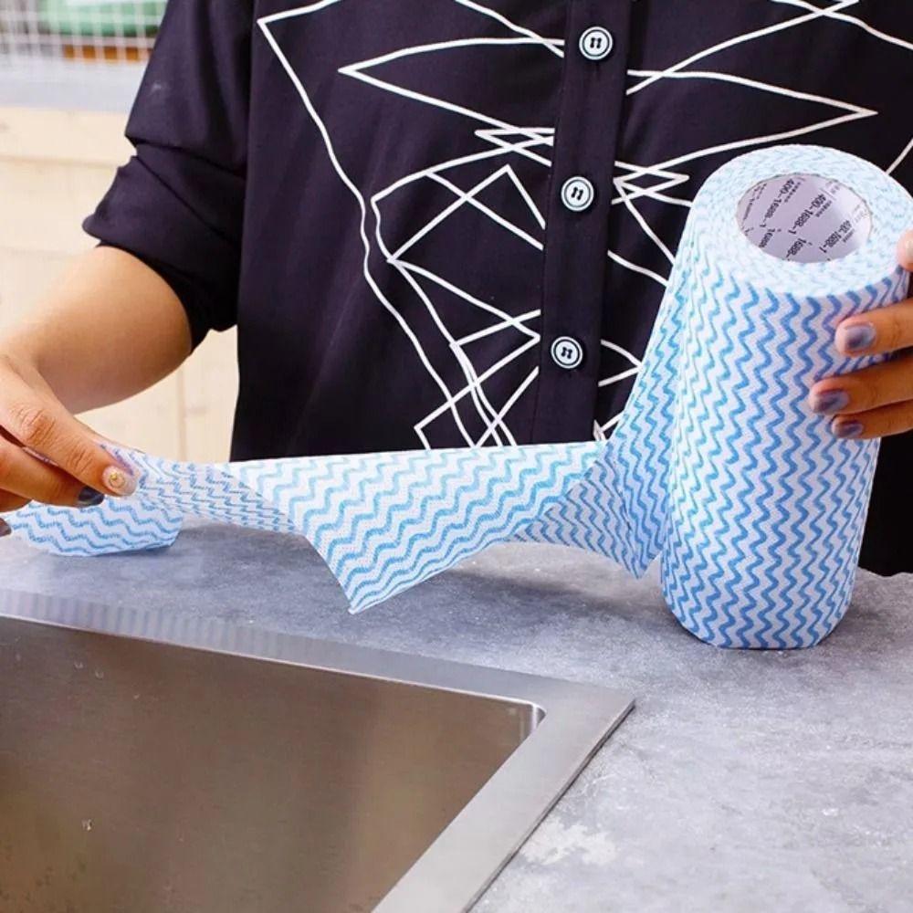 40 листов/рулонов бытовые кухонные нетканые полотенца для посуды одноразовые кухонные чистящие салфетки для мытья посуды