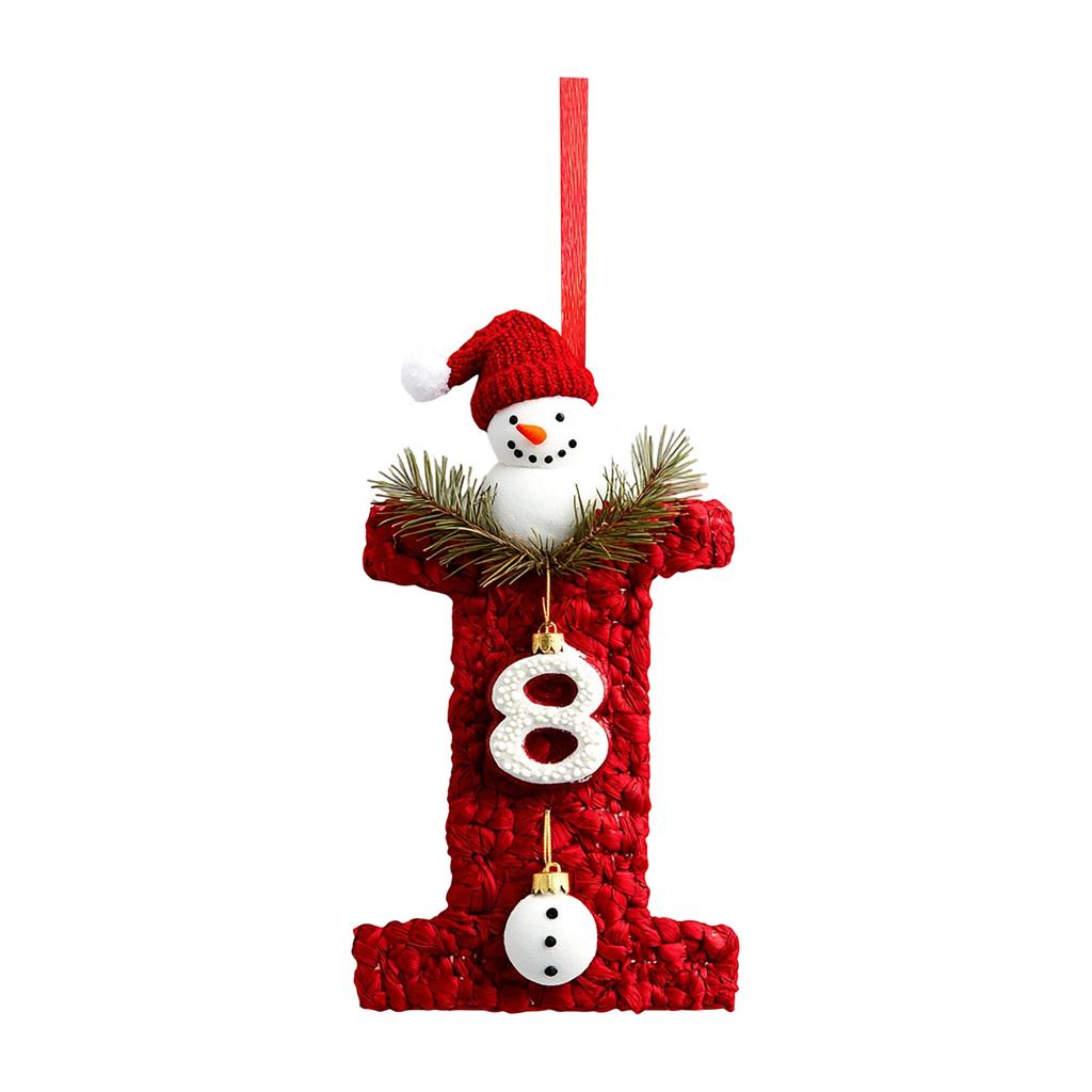 2D 26 Letter Christmas Ornaments Acrylic Flat Christmas Tree Home Decorations Ornaments