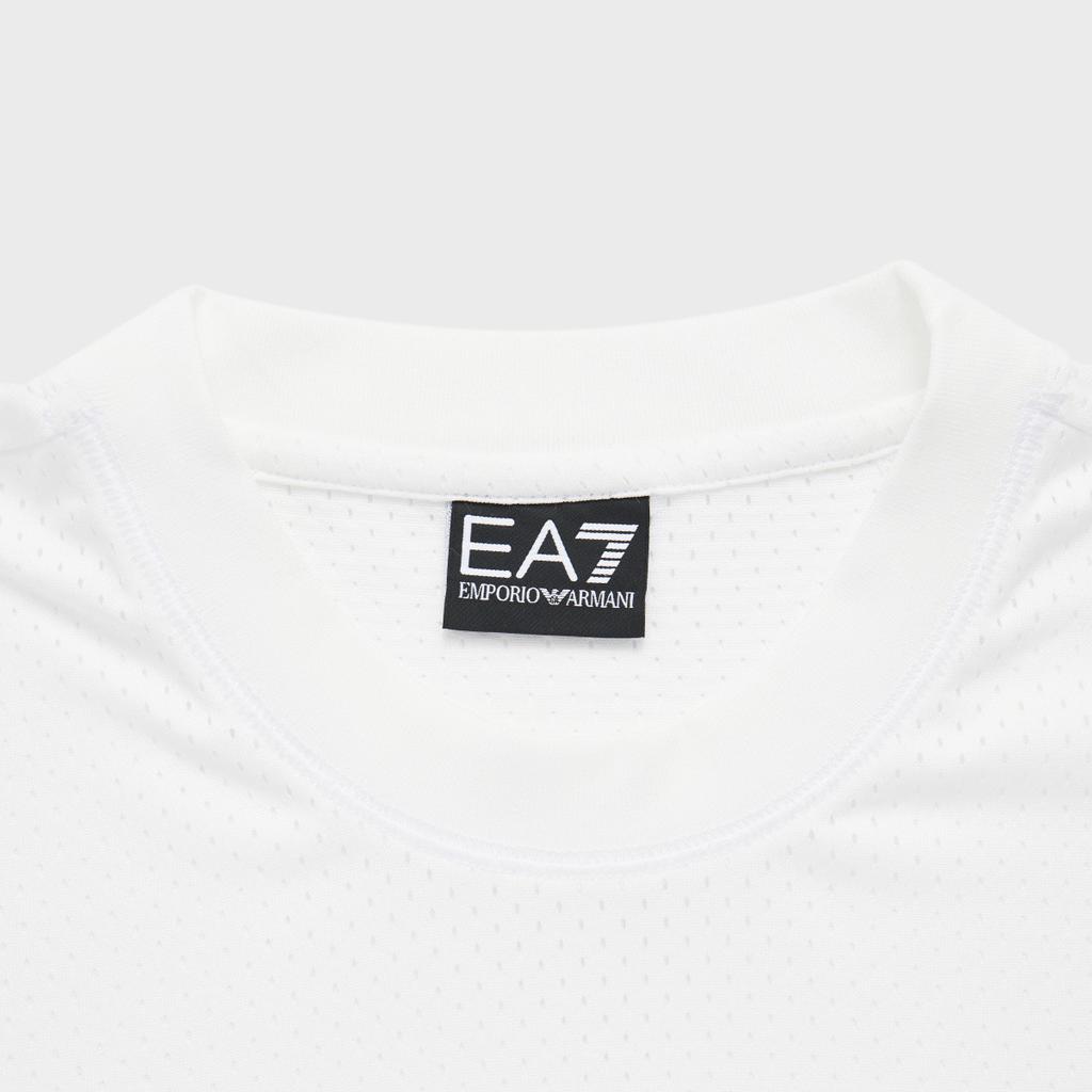 Emporio Armani EA7 Весна/Лето 2025 Футболка с коротким рукавом и принтом из букв, с круглым вырезом, мужские топы 7M000249-AF13509-U0005