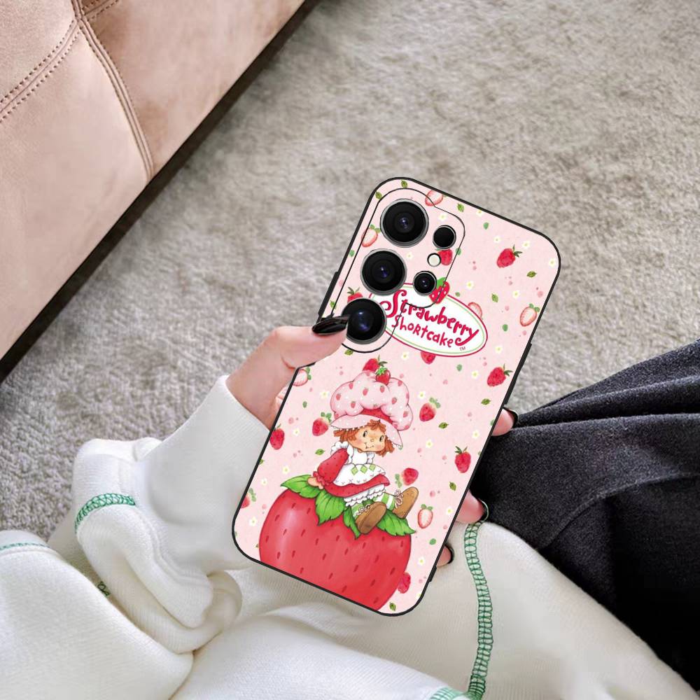 Чехол для телефона 'Девочка с клубничным тортом' S-Strawberry-shortcake Для Samsung S 24 Fe 25 Ultra Plus 20 Lite 21 30 22 23 24 22 Ultra 5G Fundas