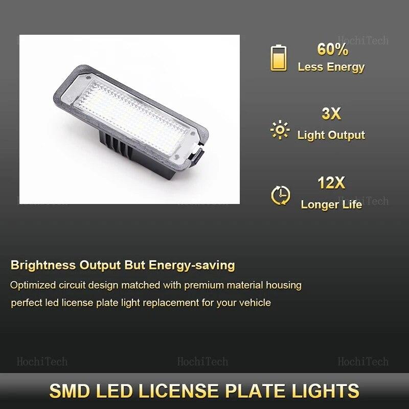 2 шт. светодиодные лампы освещения номерного знака для VW Passat B6 CC Eos Golf 4 5 6 7 MK7 Polo Superb Seat Leon Altea