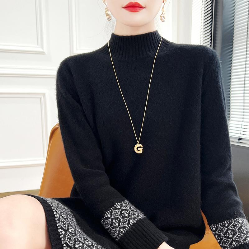 Женское кашемировое платье Qinghe кашемир 30% кашемир 70% шерсть осенне-зимняя кашемировая юбка мягкая и теплая