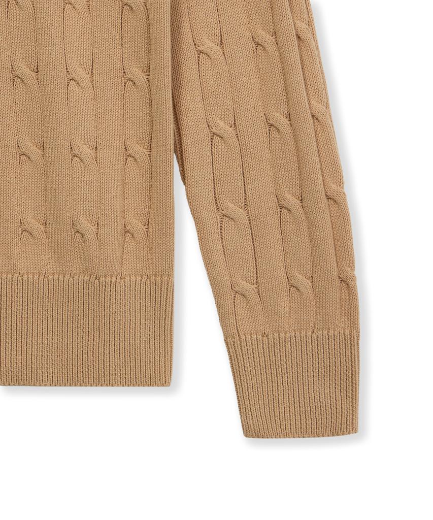 USPOLOASSN Classic Cable Collar Knit _Beige
