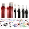 11Pcs Paint Brush Soft Bristle Miniature Detail Art Brush Set for Beginners Amateurs Professionals Supply