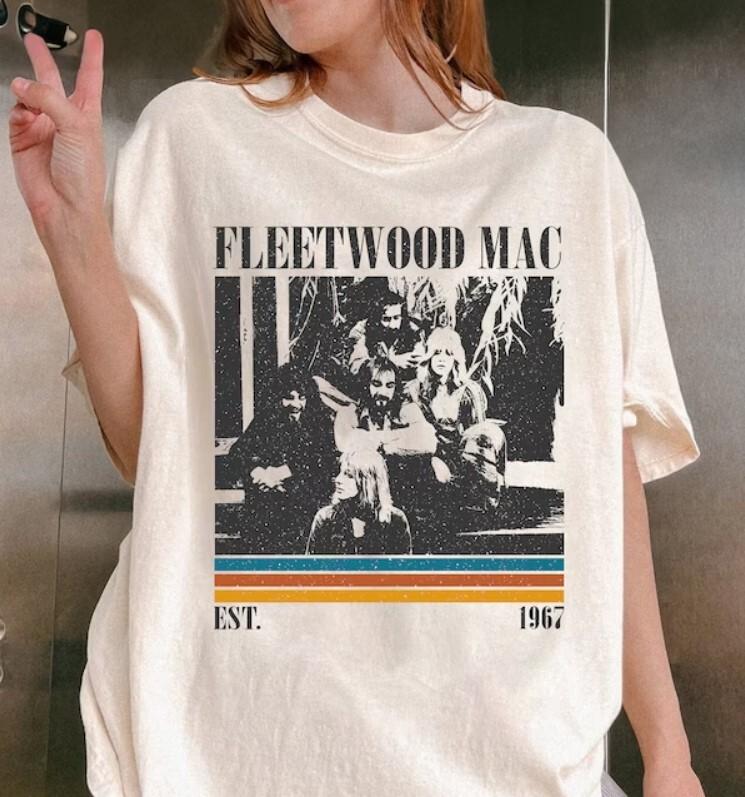 Футболка с альбомом Fleetwood Mac, Ретро-футболка Fleetwood Mac, Унисекс-футболка для фанатов Fleetwood Mac