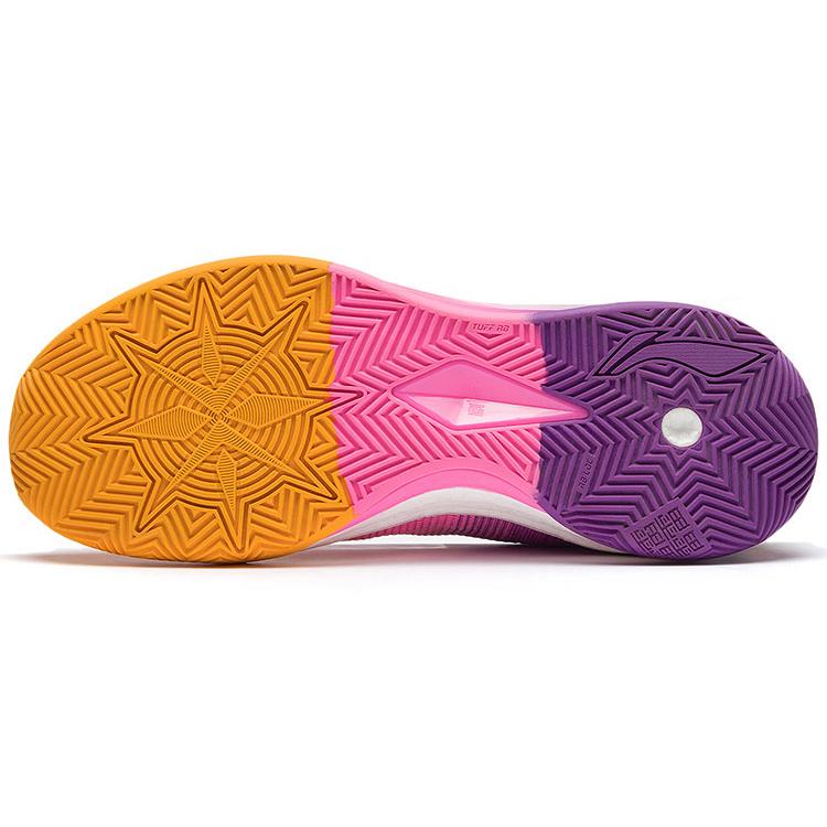 Li Ning Liren 3 Danxia Средние Высокие Баскетбольные Кроссовки Мужские Оранжевый Фиолетовый Черный ABAS091-3