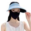 Summer fashion painted seamless integrated empty top hat outdoor sports sunshade sunscreen hat versatile large brim hat women