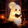НОВЫЙ Милый Призрак Настольная Лампа Хэллоуин 3D Светодиодный Ночник Жуткий Настольный Светильник Для Спальни Кабинета Книголюбов Домашнего Офиса