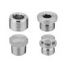 1/8" 1/4" 3/8" 1/2" 3/4" 1" -1-1/2" BSP NPT Мужская заглушка-пробка с потайной головкой и шестигранным/квадратным хвостовиком из нержавеющей стали 304 Трубный фитинг