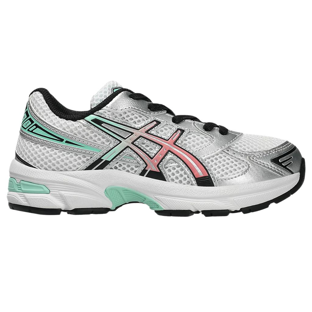 Asics Кроссовки Gel-1130 из синтетической кожи и сетки для дошкольников с амортизацией, низкие, для бега, детские кроссовки 1204A170-105