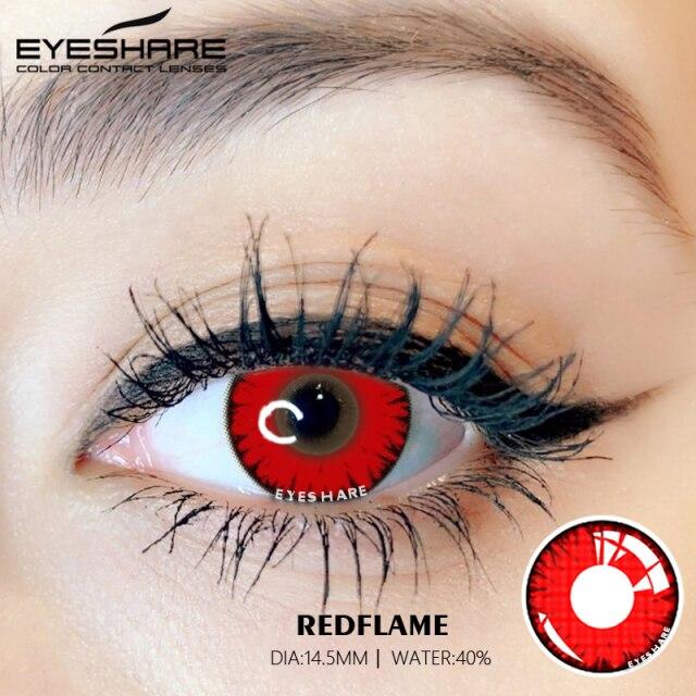 Eyeshare Цветные контактные линзы для глаз 1 пара аниме косплей цветные линзы красные сумасшедшие линзы для Хэллоуина контактные линзы красота макияж