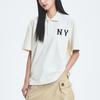 New MLB New York Yankees Overfit Coopers Logo Polo Shirt Unisex Cream 3APQB0353-50CRS