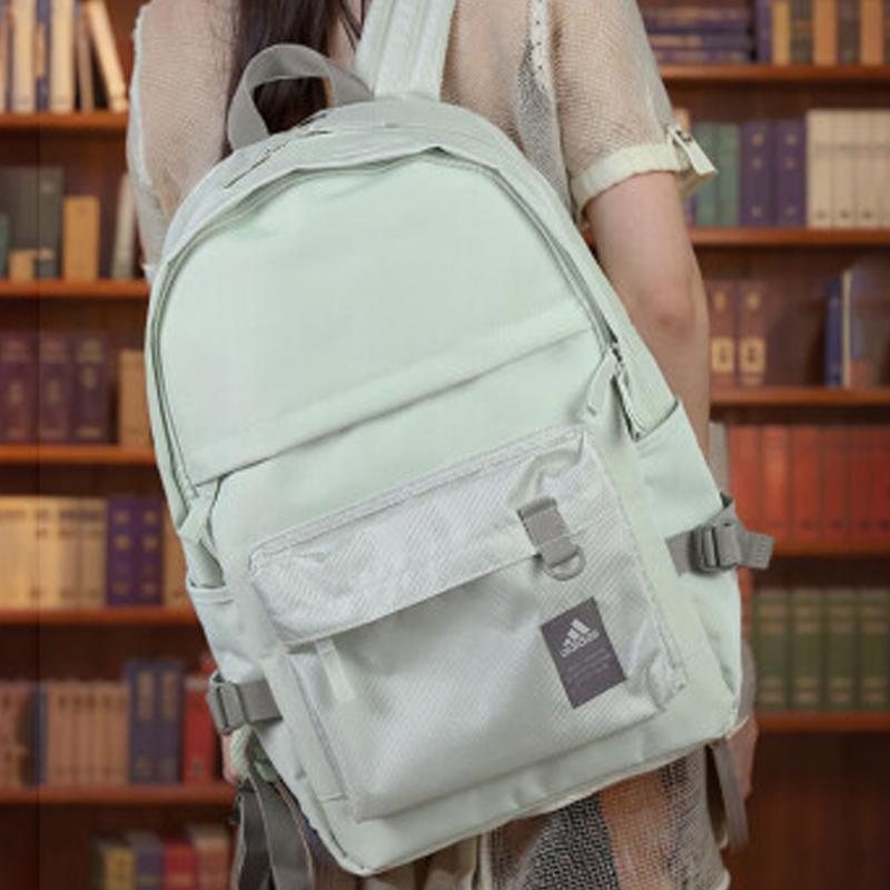 Adidas Must Haves Material Large Capacity Versatile Recycled Polyester Backpack Unisex Backpack Linen-Green JF1198