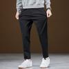 Мужские брюки, хлопковые повседневные эластичные мужские брюки, мужские длинные прямые брюки высокого качества, 4 цвета, большие размеры, брючный костюм